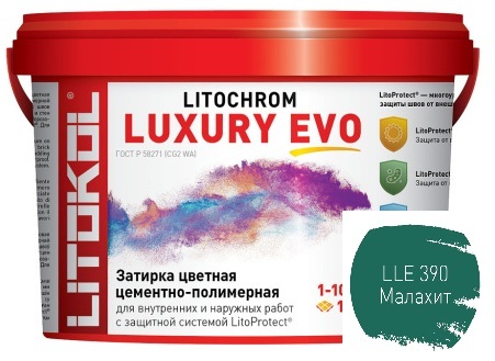 Litochrom Luxury Evo LLE.390 Малахит 2кг
