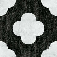 Pin Black White 18.6x18.6 (186x186)