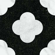 Pin Black White 18.6x18.6 (186x186)