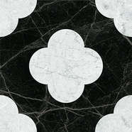 Pin Black White 18.6x18.6 (186x186)