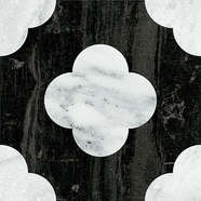 Pin Black White 18.6x18.6 (186x186)