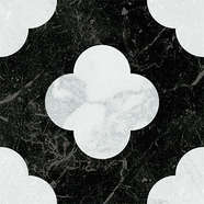 Pin Black White 18.6x18.6 (186x186)