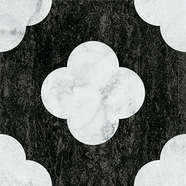 Pin Black White 18.6x18.6 (186x186)