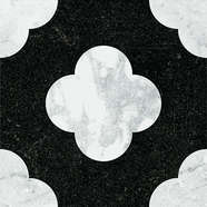 Pin Black White 18.6x18.6 (186x186)