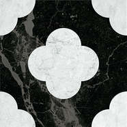 Pin Black White 18.6x18.6 (186x186)
