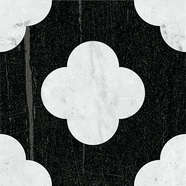 Pin Black White 18.6x18.6 (186x186)