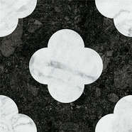 Pin Black White 18.6x18.6 (186x186)