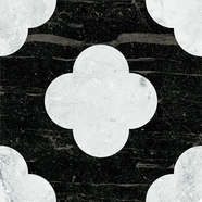 Pin Black White 18.6x18.6 (186x186)