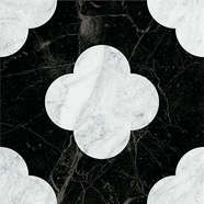 Pin Black White 18.6x18.6 (186x186)