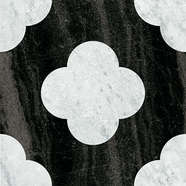 Pin Black White 18.6x18.6 (186x186)