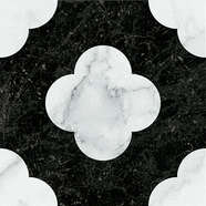 Pin Black White 18.6x18.6 (186x186)
