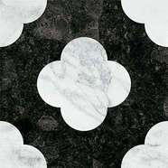 Pin Black White 18.6x18.6 (186x186)