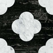 Pin Black White 18.6x18.6 (186x186)