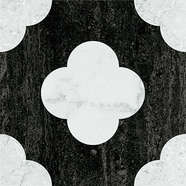 Pin Black White 18.6x18.6 (186x186)