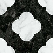 Pin Black White 18.6x18.6 (186x186)