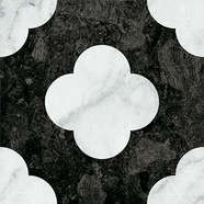 Pin Black White 18.6x18.6 (186x186)
