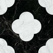 Pin Black White 18.6x18.6 (186x186)