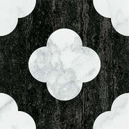 Pin Black White 18.6x18.6 (186x186)