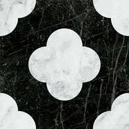 Pin Black White 18.6x18.6 (186x186)