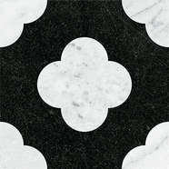 Pin Black White 18.6x18.6 (186x186)