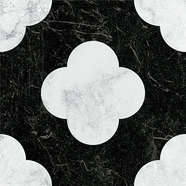 Pin Black White 18.6x18.6 (186x186)