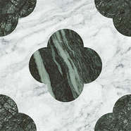 Pin White Green 18.6x18.6 (186x186)