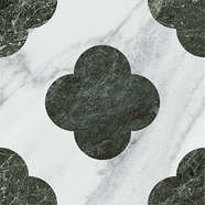 Pin White Green 18.6x18.6 (186x186)