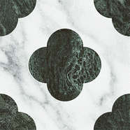 Pin White Green 18.6x18.6 (186x186)