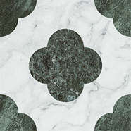 Pin White Green 18.6x18.6 (186x186)