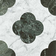 Pin White Green 18.6x18.6 (186x186)