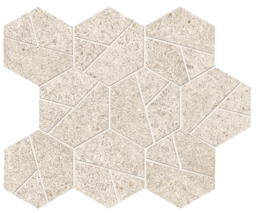 Атлас Конкорд (Италия) Boost Stone White Mosaico Hex  28.5x25