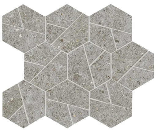 Атлас Конкорд (Италия) Boost Stone Grey Mosaico Hex 28.5x25