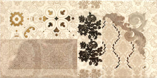 Абсолют Керамика Monocolor Biselado 10х20 Decor Flores Cava