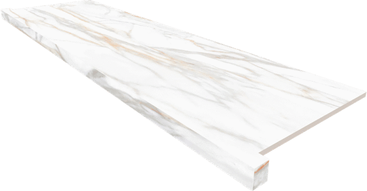 Аметис Supreme Подоконник SM02 фронтальный Gold Неполированный с боковыми выступами 33х120