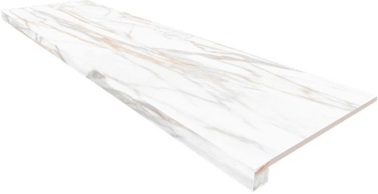 Аметис Supreme Подоконник SM02 угловой Gold Неполированный без бокового выступа (правый) 33х120