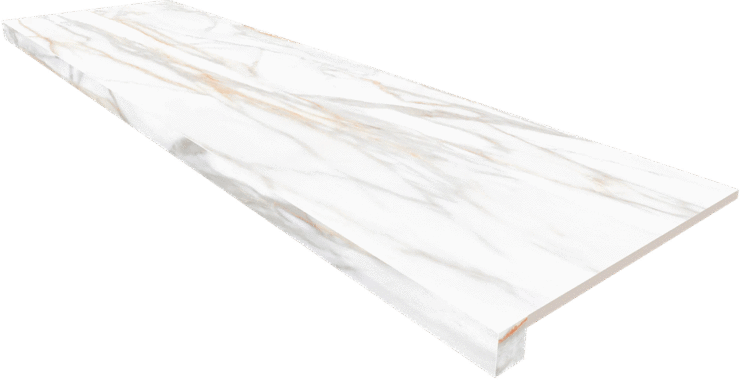 Аметис Supreme Подоконник SM02 угловой Gold Неполированный без бокового выступа (левый) 33х120