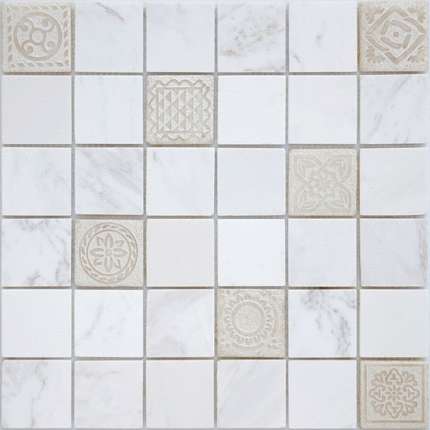 Карамелле Мозаика Art Stone Art Dolomiti bianco MAT 48x48x8