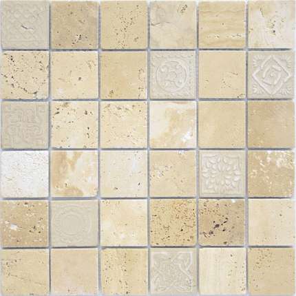 Карамелле Мозаика Art Stone Art Travertino beige MAT 48x48x8