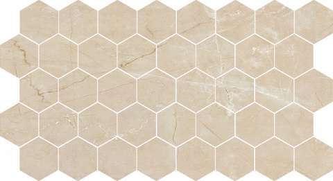 Карамелле Мозаика Marble Nuvola beige гексагон