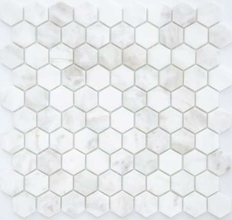 Карамелле Мозаика Pietrine Hexagonal Dolomiti bianco MAT hex 18x30x6 (ПУ)