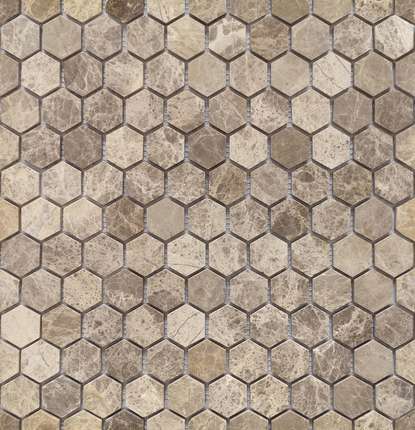 Карамелле Мозаика Pietrine Hexagonal Emperador light MAT hex 18x30x6