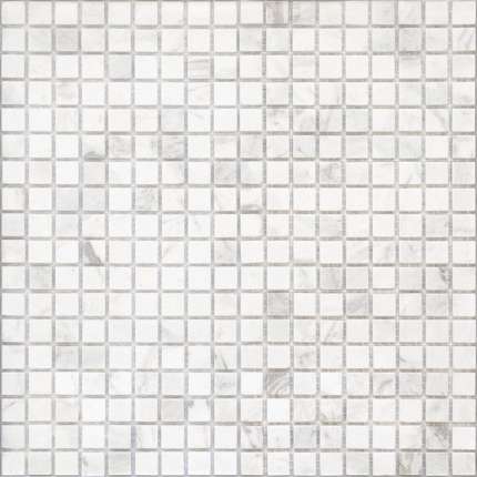 Карамелле Мозаика Pietrine Dolomiti bianco MAT 15x15x4