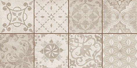 Керамика Классик Bastion beige Dec. с пропилами мозаичный  бежевый 20х40