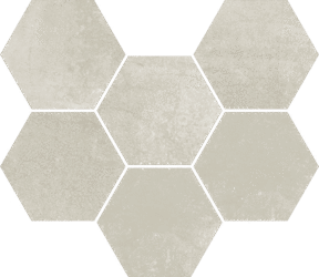 White Mosaico Hexagon Натуральная (290x250)