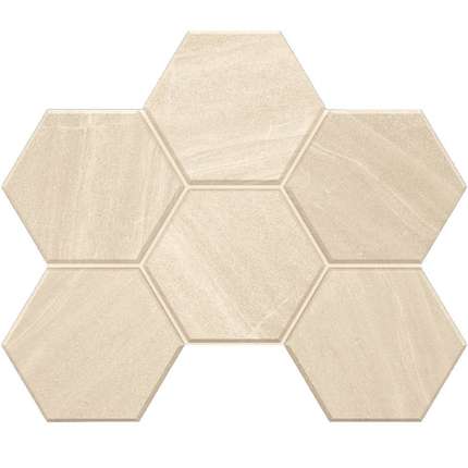 Эстима Gabbro GB01 White Hexagon неполированная 25x28.5