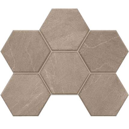 Эстима Gabbro GB02 Grey Hexagon неполированная 25x28.5