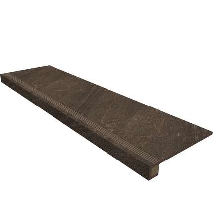 Эстима Gabbro GB04 Brown неполированная прямоугольный бортик  подступенник 33x120