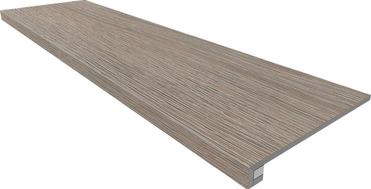 Эстима Kraft Wood KW02 Light Grey (Комплект ступень 33x120 структурированная с прямоугольным бортиком без насечек + подступенок 14.5x120)