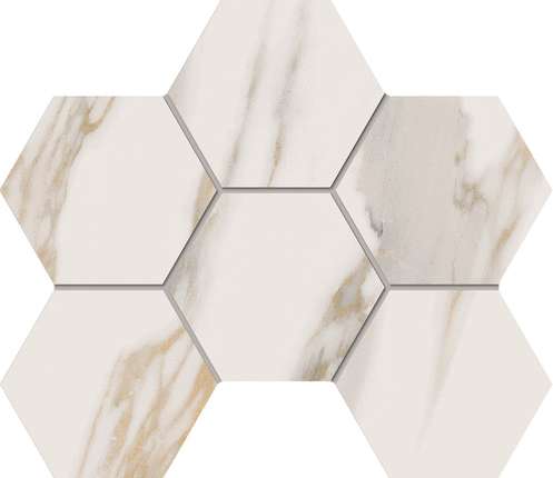 Эстима Miramare RM01 White Hexagon 25x28.5 Неполированная