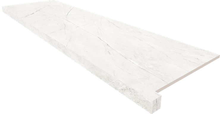 Эстима Nolana NL00 Подоконник угловой White Неполированный с боковым выступом левый 33х160